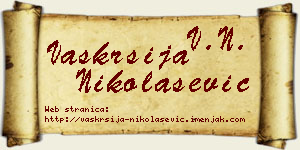Vaskrsija Nikolašević vizit kartica